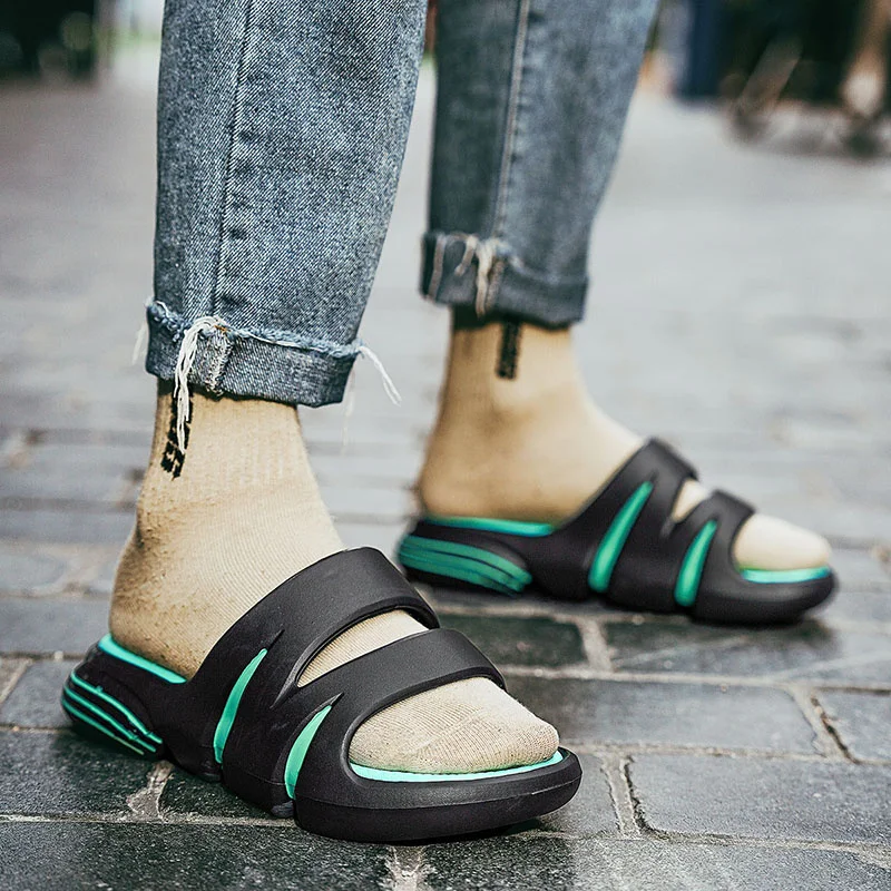 Slip Slippers for Men Non-Slip Slipper for Indoor Outdoor Slip Comfy With Thick Sole Soft Foam Sliders_voghion.com