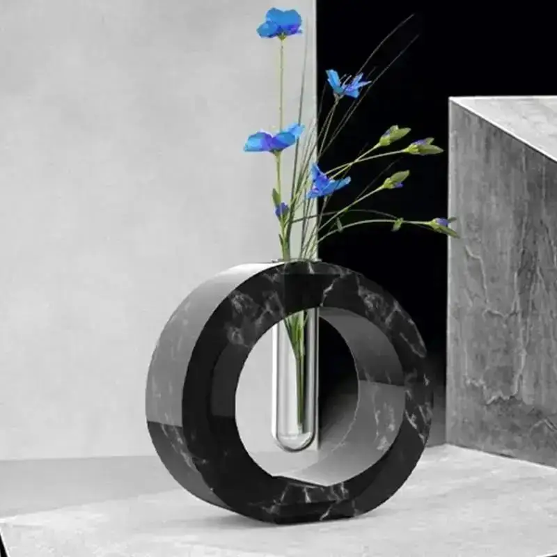 Epoxy Resin Crystal Glue Mold Oval Square Hydroponics Test Tube Flower Nursery Table Vase Silicone Mold Epoxy Resin Molds