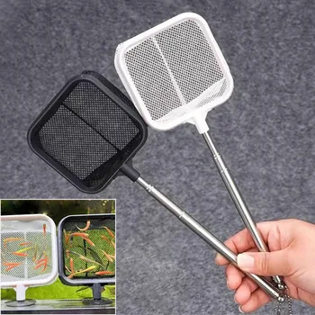 AquariumFish Fishing Net Stainless Steel Retractable Small Shrimp Fishing Nets Fish Accessories for Fish Tank Cleaner Tool
