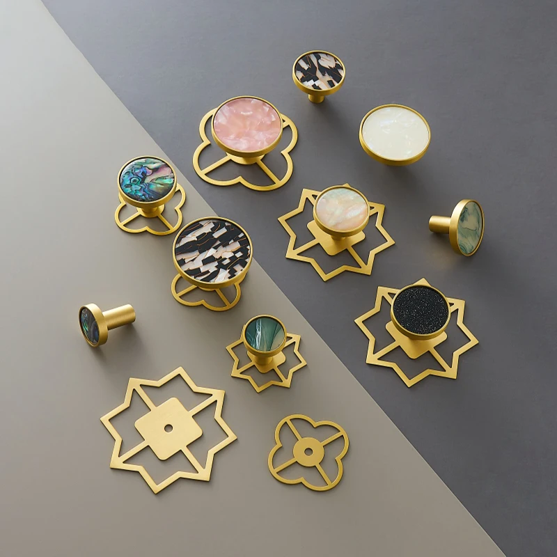 

Латунные ручки для мебели, простой пасторальный шкаф, комод, ручки для шкафа, ящика, круглая Цветная Мебель