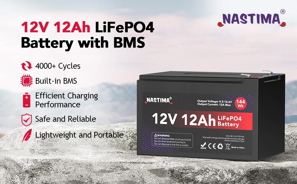 Bateria 12v 12Ah Lifepo4