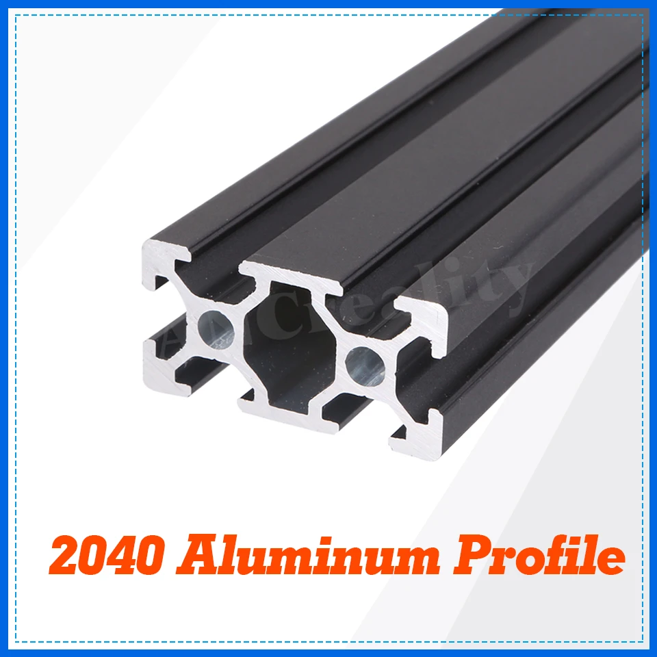 2040 Aluminum Profile Anodized Aluminum Profile Extrusion 100-800mm Length Linear Rail Extrusion Extrusion CNC 3D Printer Parts