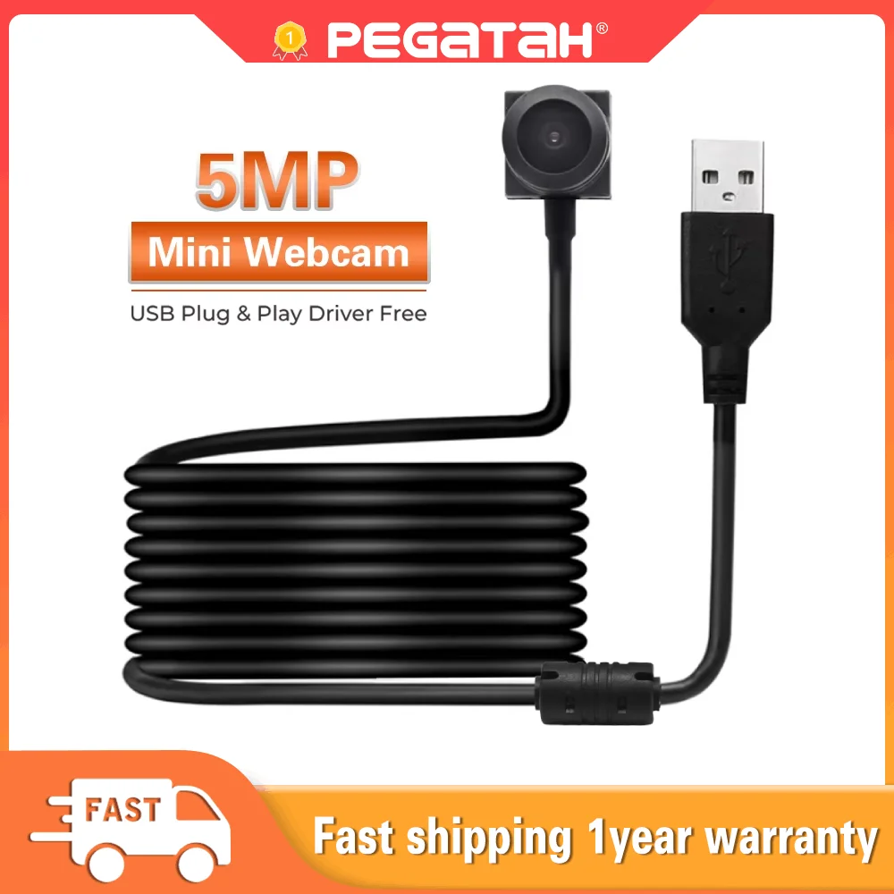 5MP Webcam Mini USB Camera for Laptop Video Camera 1080P