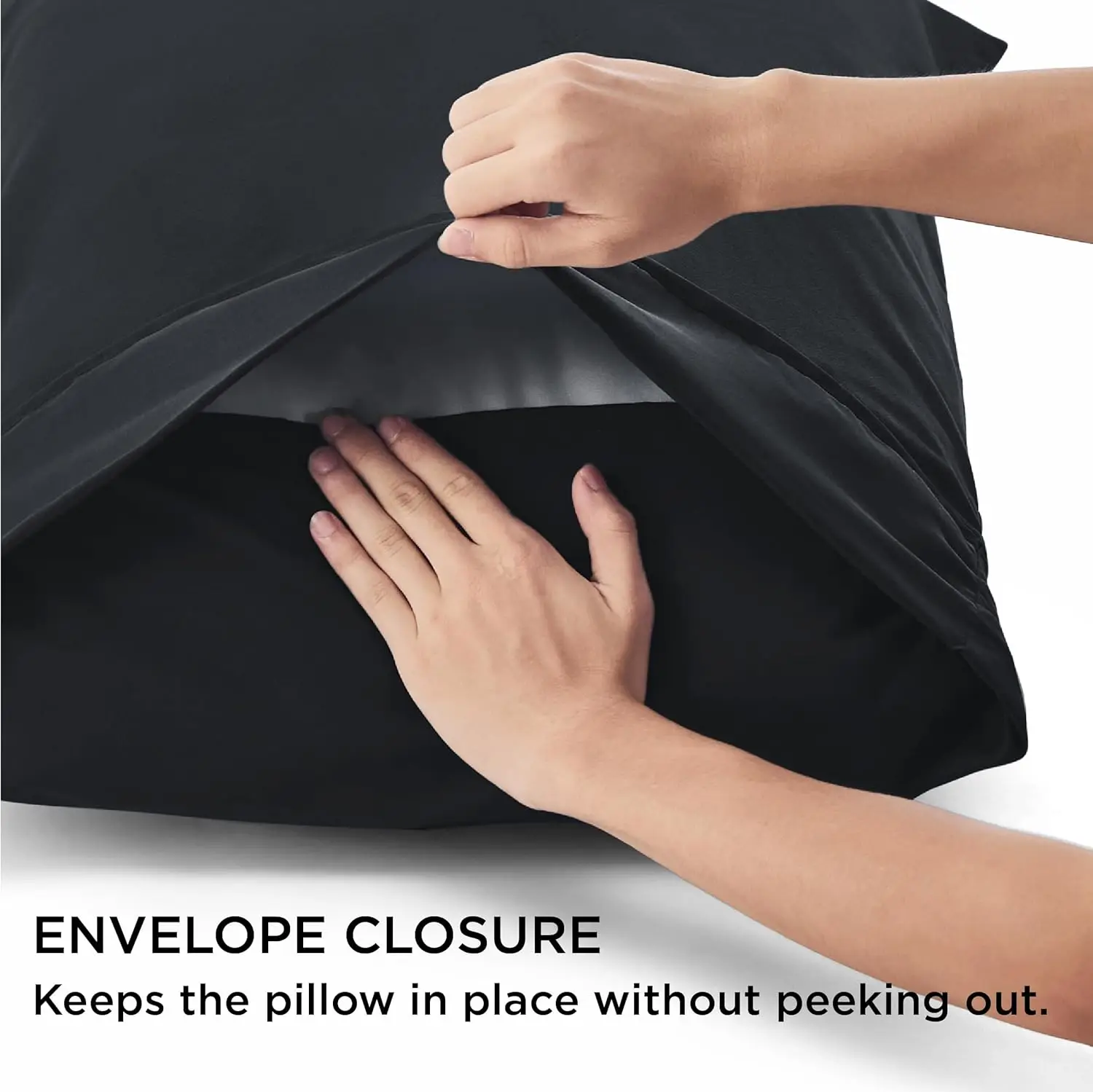 1 Pack Bedding Queen Pillow Cases, Envelope Closure ,Soft Brushed Microfiber Fabric ,Shrinkage and Fade Resistant Pillow Covers 3