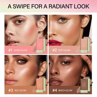 Lakerain Functional Blush Stick Face Makeup Waterproof Easy Color Rouge Blusher Cream High Color Rendering Brightening Skin Tone 4