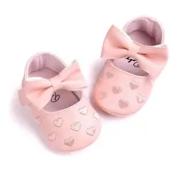 Fashion Bow Ties Baby First Walker Shoes Kids Girls Baby Party Ballerina Shoes