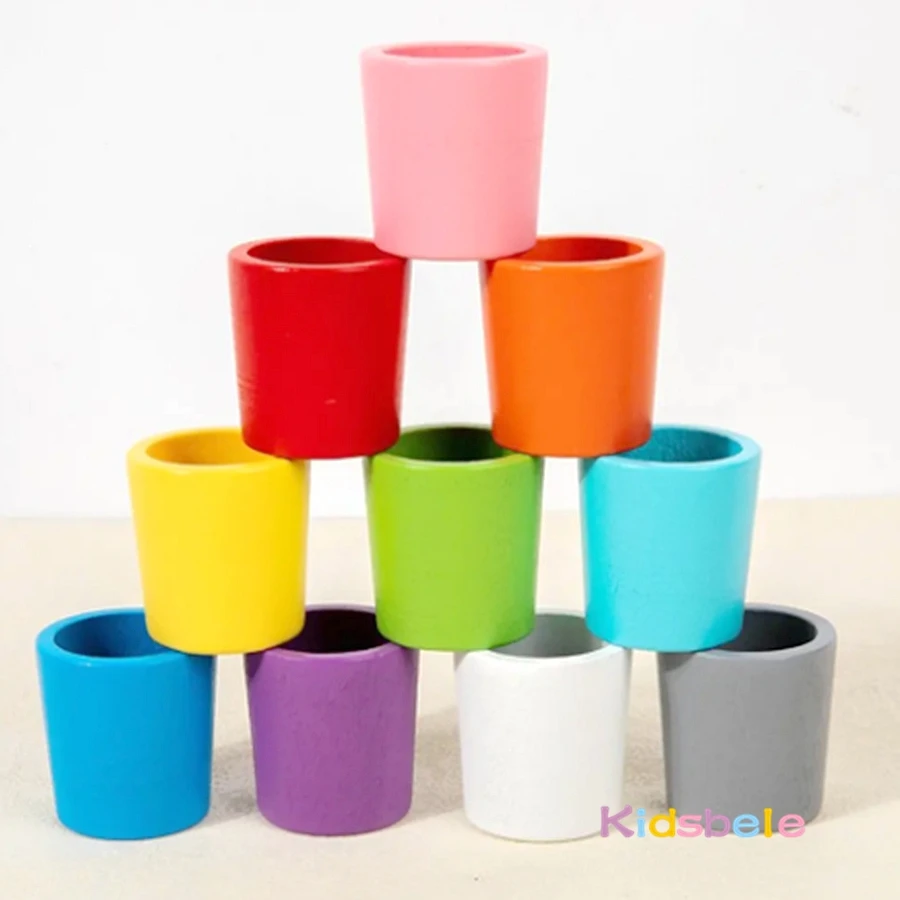 Jeu sensoriel montessori en bois pour tri et apprentissage bébé_voghion.com