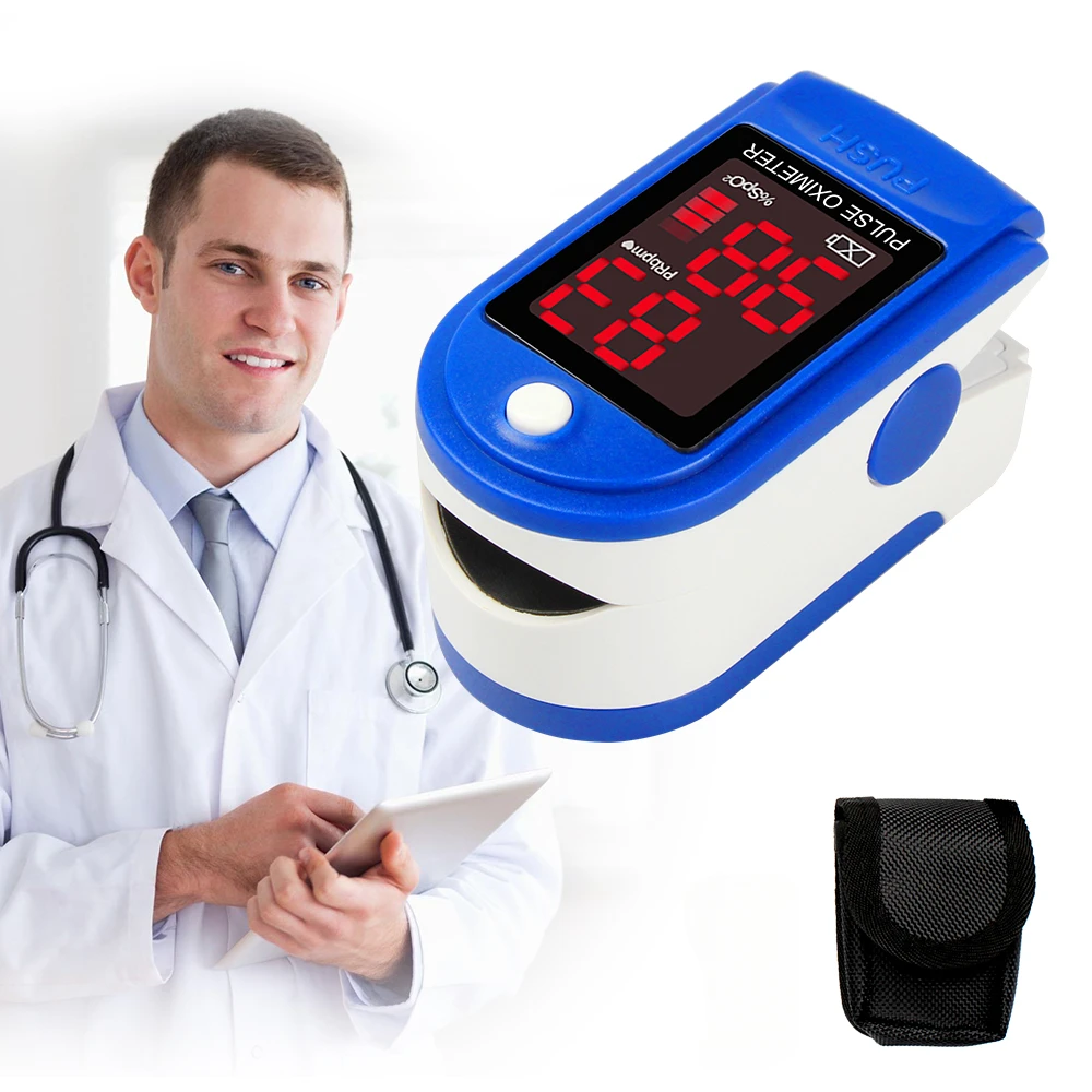 CONTEC-oxímetro de pulso de dedo CMS50DL, medidor médico de saturación de oxígeno en sangre, Monitor de frecuencia cardíaca SPO2, oxímetro de pulso