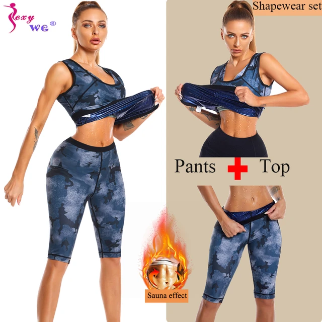 Womens Sauna Sweat Body Shaper High Waist Slimmer Tights Fitness Pants  Workout Suit Slimming Waist Trainer Weight Loss Shapewear - AliExpress