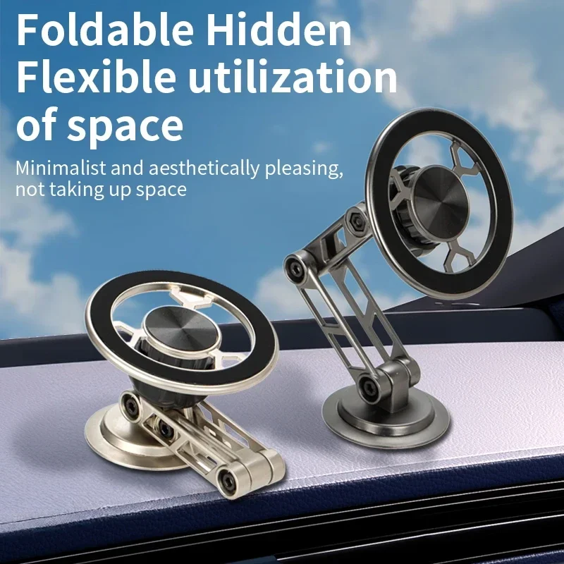 Asengry Universal Magnetic Car Phone Holder 360 Rotation Foldable in Car Stand For Iphone 16 15 14 13 12 Pro Max Samsung Xiaomi