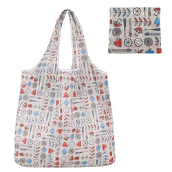 Eco - Friendly Reusable Foldable Nylon Shopping Tote Bag (01)