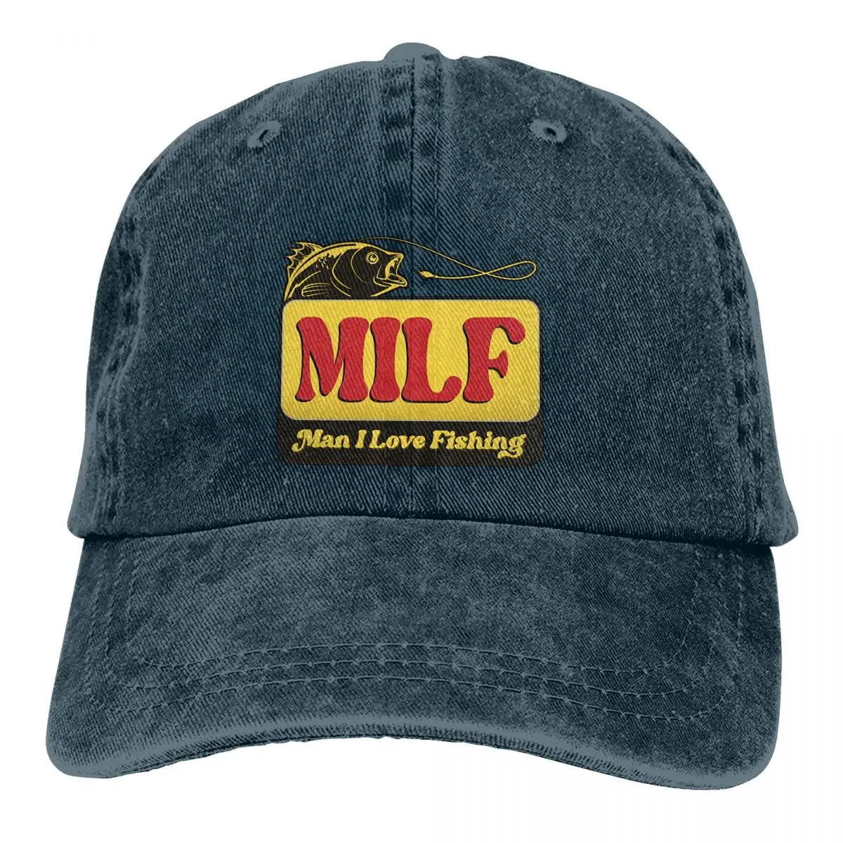 Pure Color Dad Hats MILF Man I Love Fishing Women's Hat Sun Visor Baseball Caps Art Peaked Cap_voghion.com