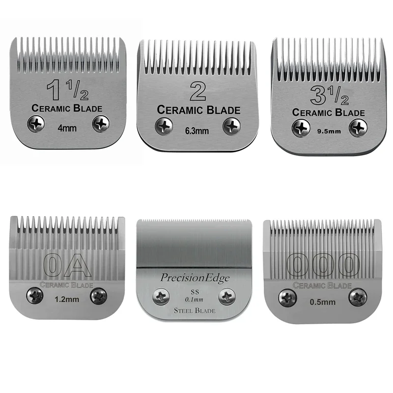 Detachable Replacement Ceramic Blade compatible with Andis AGC,BDC,BGC,MBG Series,oster Classic 76/Star-Teq/Power-Teq Clippers barber hair clipper blade electric shaver blades