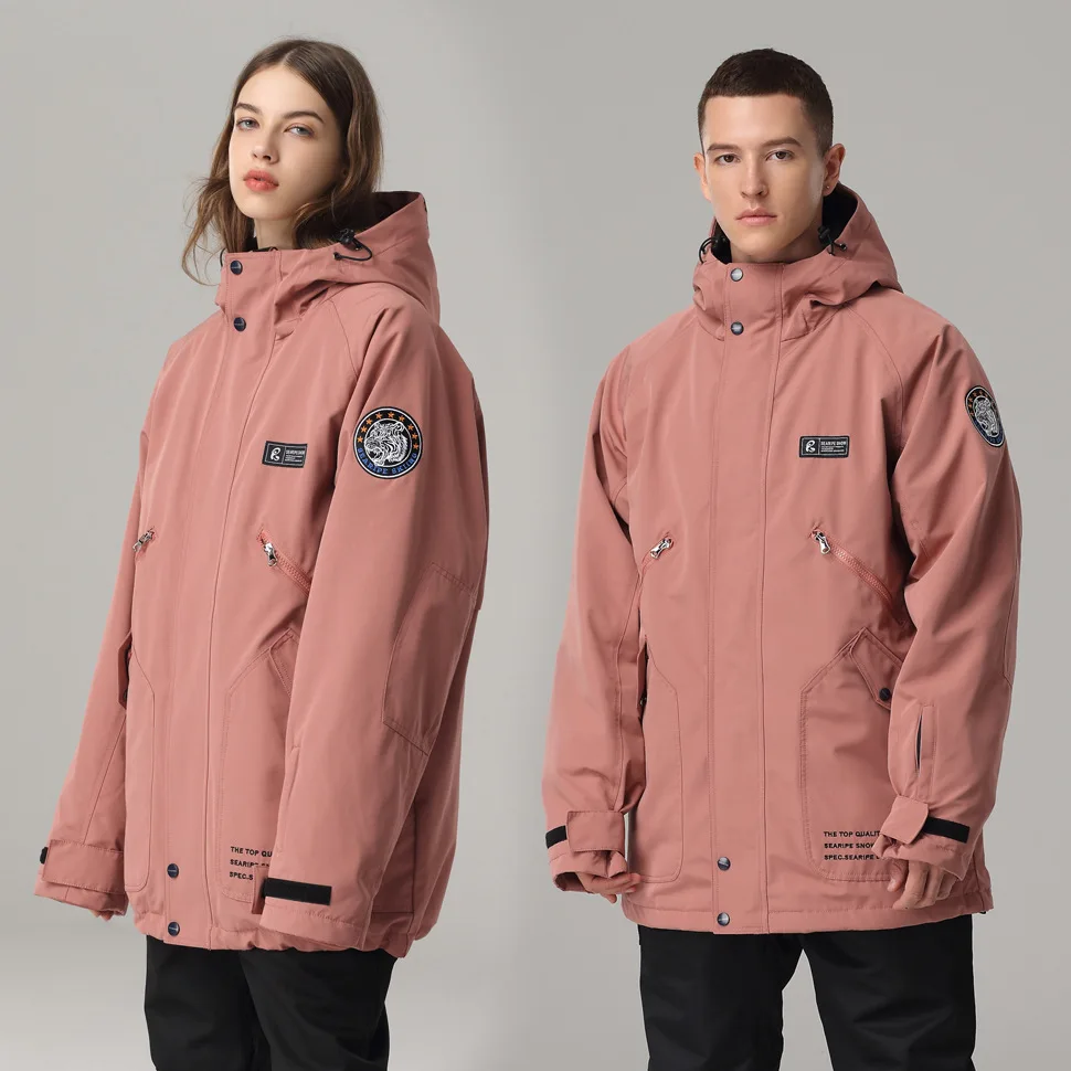 SEARIPE Female Skiing Suit Outdoor Coat Men's Ski suit Winter Jacket Women's WaterProof Breathable Snowboard Windbreakers Unisex