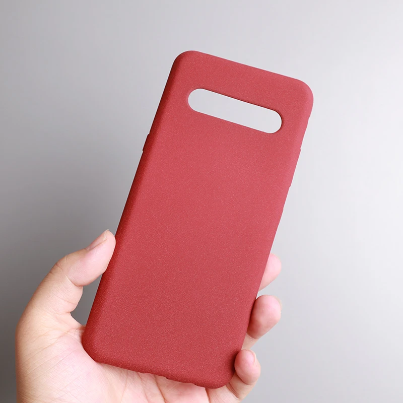 Slim Sandstone Silicone Soft Back Cover Case For LG V60 V50 V40