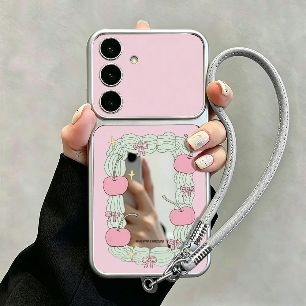Chic Floral Shockproof Mirror Phone Case