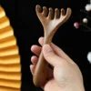 Deer Horn Head Noon Wood Massage Comb Improve Face Eye Circulation Five-Claw Scalp Massager Gua Sha Tool Back Scratcher Spa Tool 3