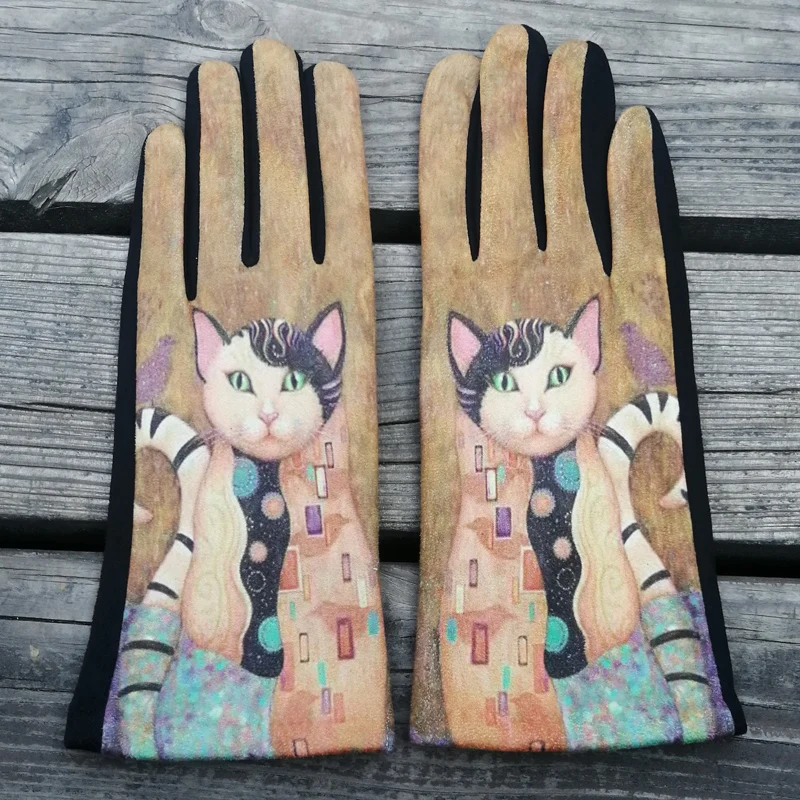 Outdoor fishing gloves women luxury designer cat fitness touch screen mittens winter warm windproof sports gloves