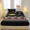 1 Simple Modern Butterfly Printed Matte Fitted Sheet, Bedroom Printed Bed Cover, Bedding (Excluding Pillowcases) 3
