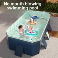 Piscine hors sol pliable, non gonflable, avec structure épaisse, portable, pour adultes et enfants, pour jardin. 6