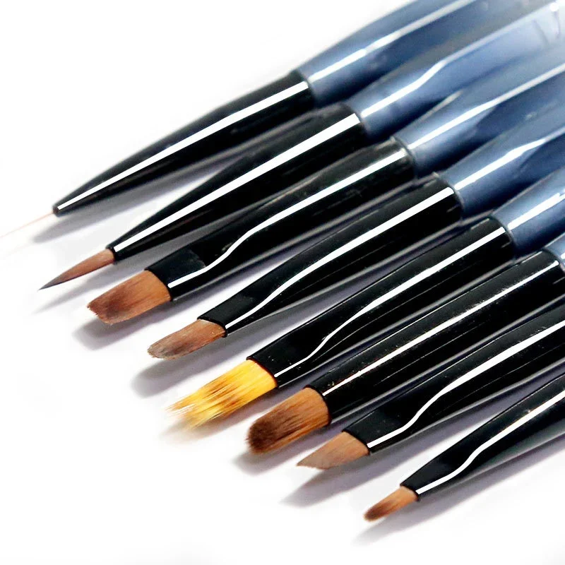 Nageldesign Pinsel Set – 1 Stift + 10 Austauschbare Köpfe Für UV Gel & Acryl | Metall-Griff