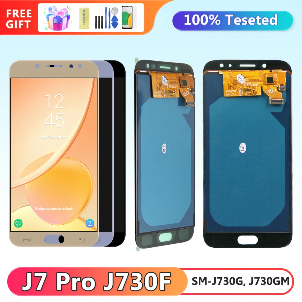 

J7 Pro Display Screen, for Samsung Galaxy J7 Pro J730 J730F J730G Lcd Display Touch Screen Digital Assembly Replacement