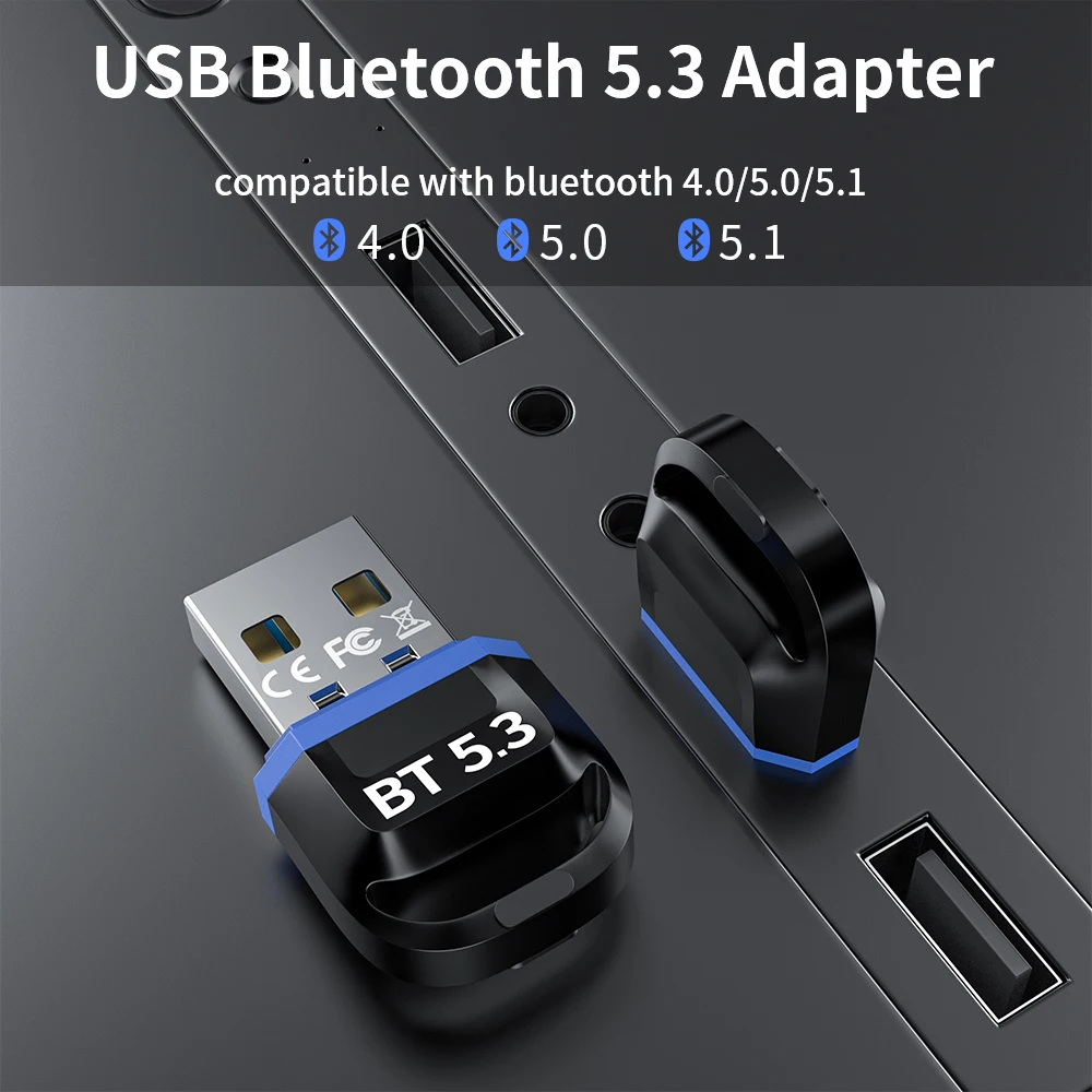 Adaptateur Bluetooth pour ordinateur, clé USB 5.3, dongle Bluetooth 5.0,  connecteur Bluetooth, récepteur Bluetooth, clé de procureur sans fil -  AliExpress