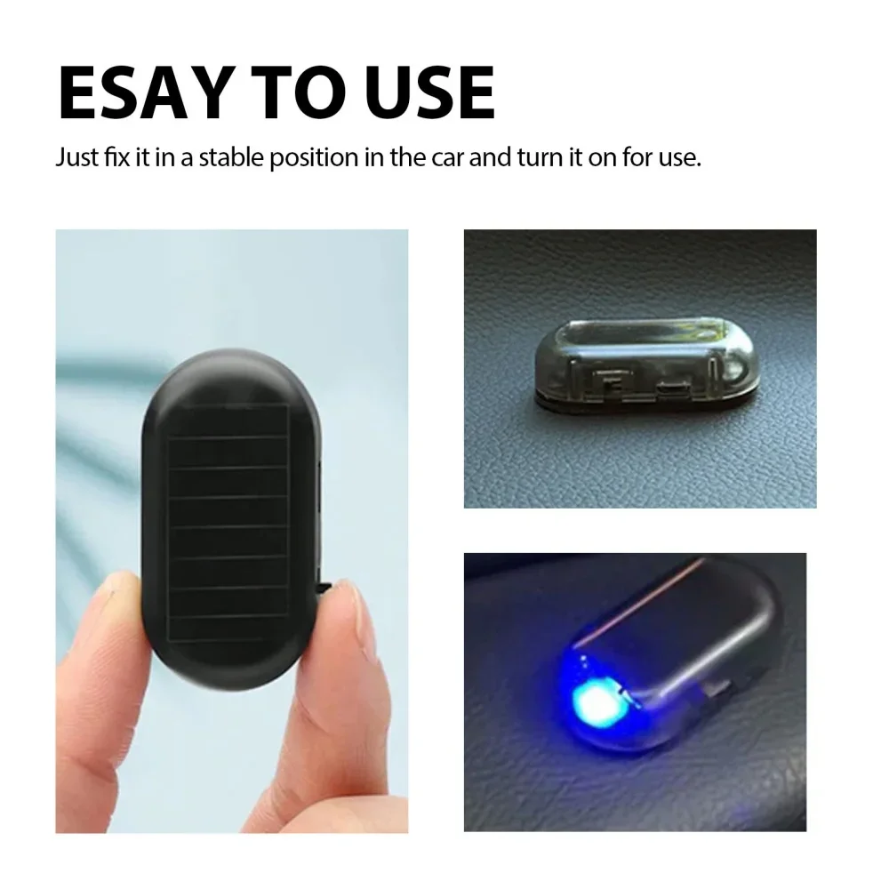 Car security light Fake Solar Powered Simulated Dummy Alarm Wireless Warning Anti-Theft LED Flashing