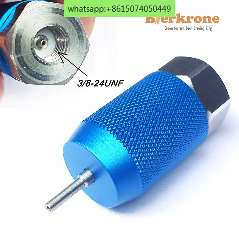 

3/8-24UNF CO2 gas cylinder opener inflation needle valve basketball inflation supply CO2 stabilized tire