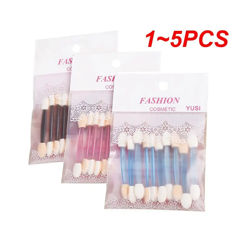 

1~5PCS Eyeshadow Applicator Double Headed Sponge Stick Makeup Supplies Portable Eye Shadow Brushes Nail Mirror Powder Brush