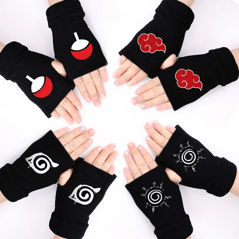 Gants en mitaine Uchiha Akatsuki Konoha Naruto Shippuden