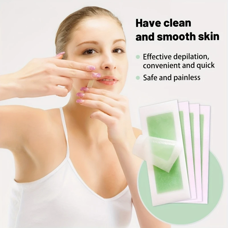 Professional Hair Removal Wax Strips For Men And Women Depilation Double Sided Cold Wax Paper For Leg Body Face Useful 2