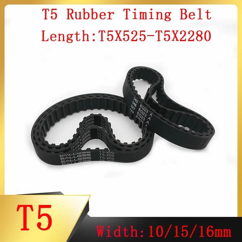 Description Picture 3 of itemRubber Synchronous Belt T5 525~T5 2280 Synchronous Transmission Belt With a Tooth Pitch of 5mm Trapezoidal Teeth