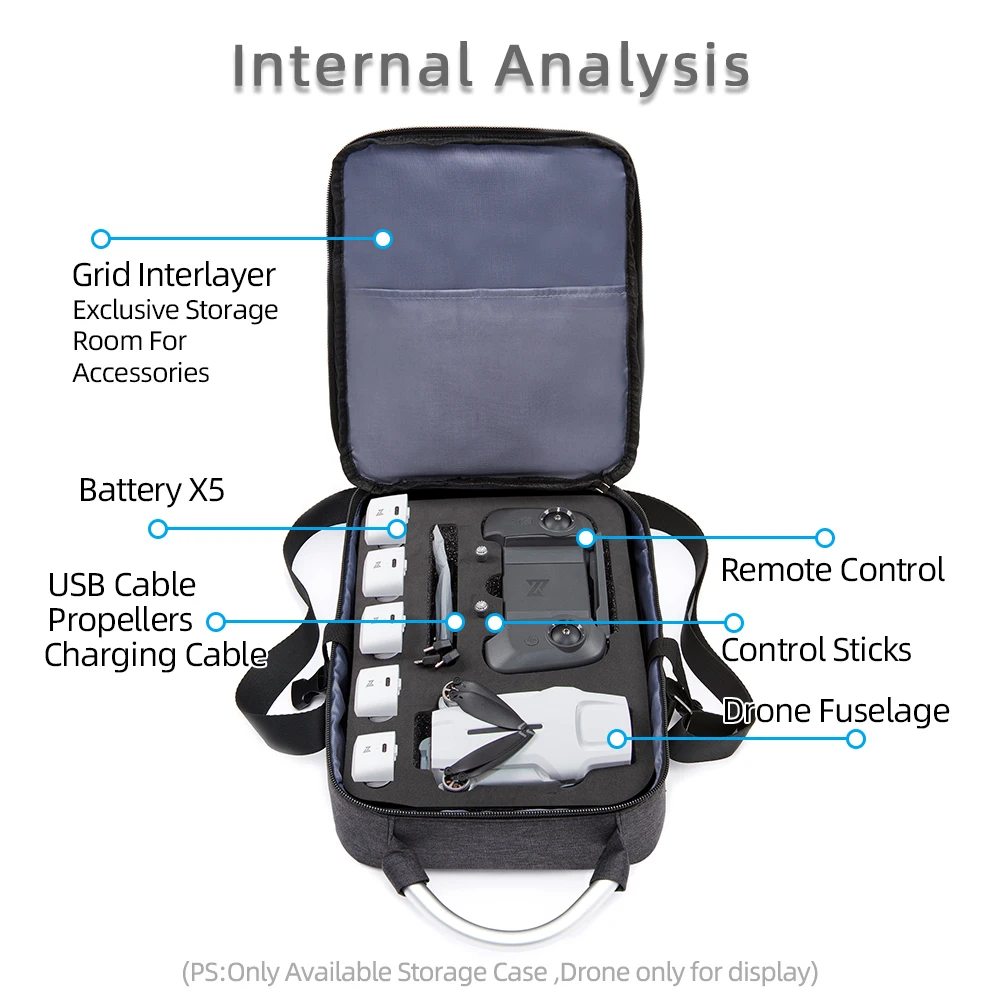 Sac à bandoulière pour Drone Fimi X8, étanche, rigide, noir