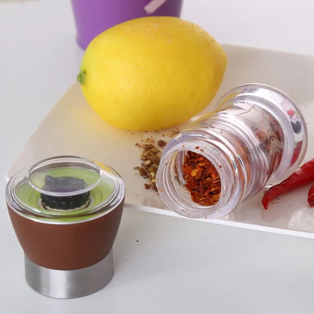 Cooking Grinding Natural Manual Acrylic Refillable Spice Grinder Kitchen Tool Sea Salt Jar Pepper Mill Grinder salt and pepper grinder nut spice grinder pepper grinder herb spice grinder