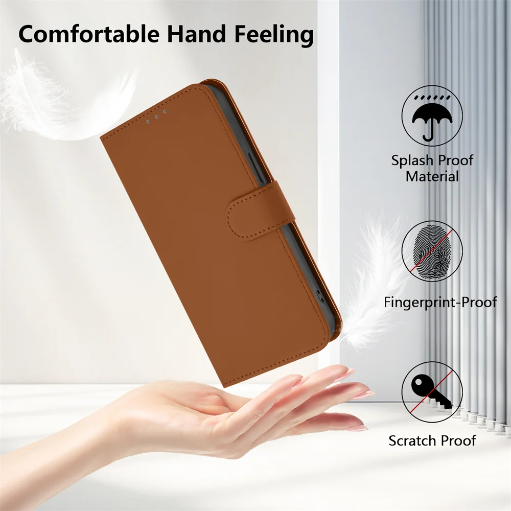 YUEQIAN Cover In Pelle PU Per OnePlus Nord CE4 Lite – Portafoglio Con Slot, Supporto E Blocco RFID, Nero
