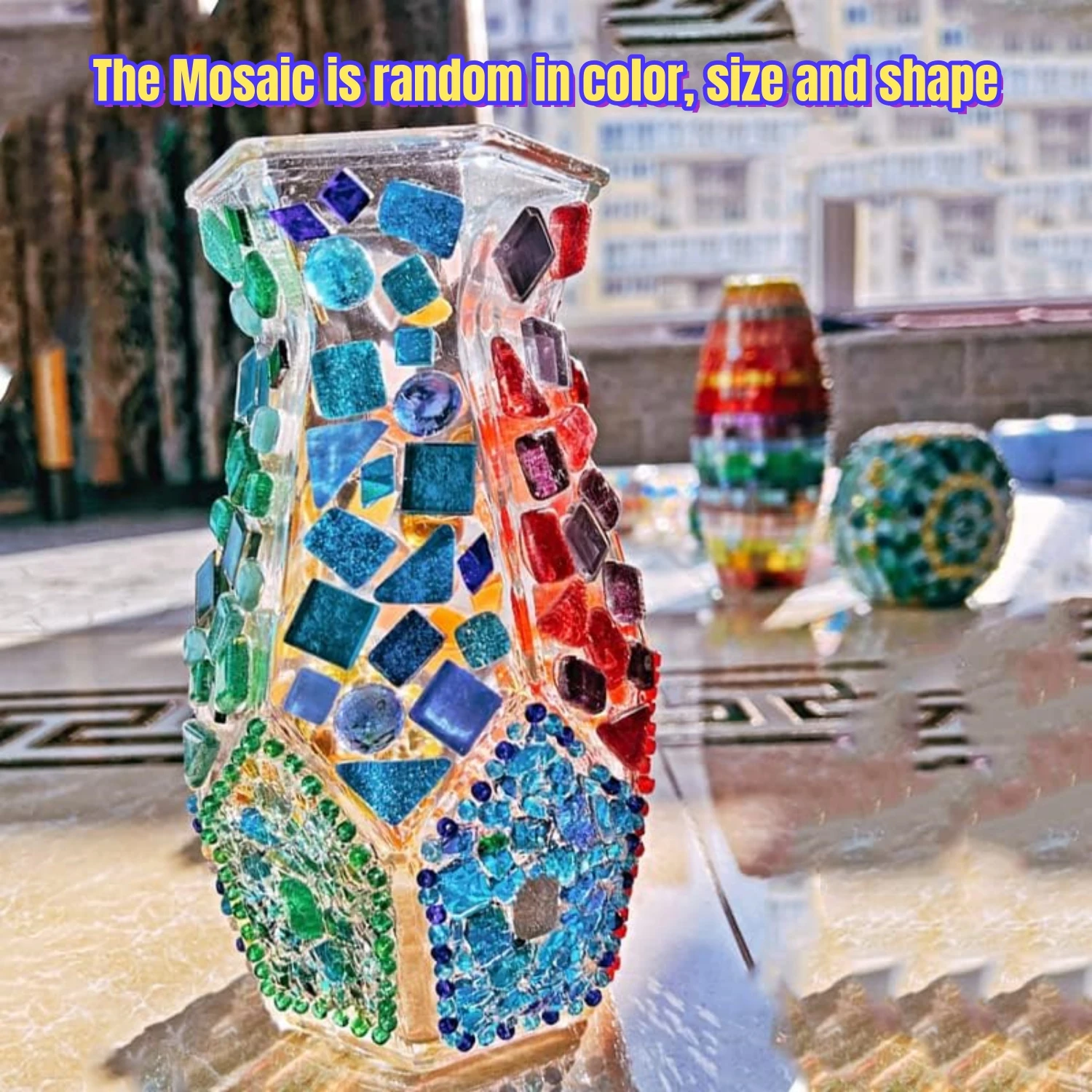 Mixed Color Irregular Crystal Mosaic Tiles 500g for Craft Bathroom Kitchen Home Decoration DIY,glass mosaic tiles,diy mosaic supplies,crystal mosaics supplies