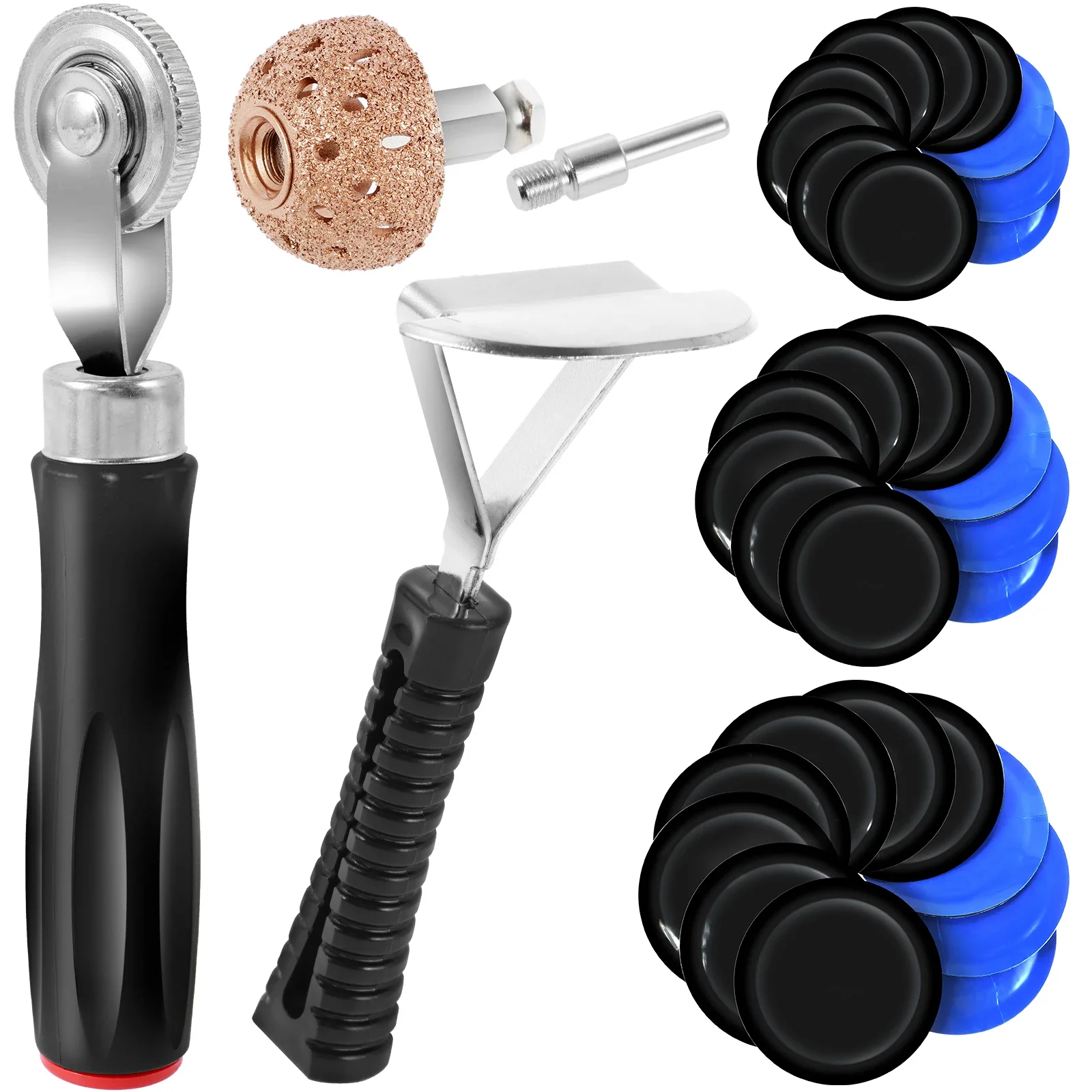 33Pcs Tire Patch Kit with Roller Scraper Heavy Duty Rubber Tire Tube Repair Patch Kit Car Truck Motorcycle Repair Tools