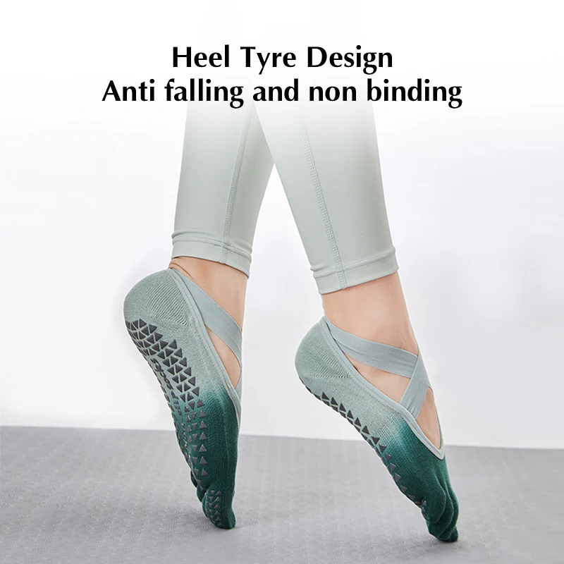 Gradient Yoga Socks Professional Dispensing Anti-Skid Socks Women'S Five-Finger Socks Sports Socks Fitness Jump Pu Lati Socks 11 Sea0a691374f840f4ba413d5b71c32e11I
