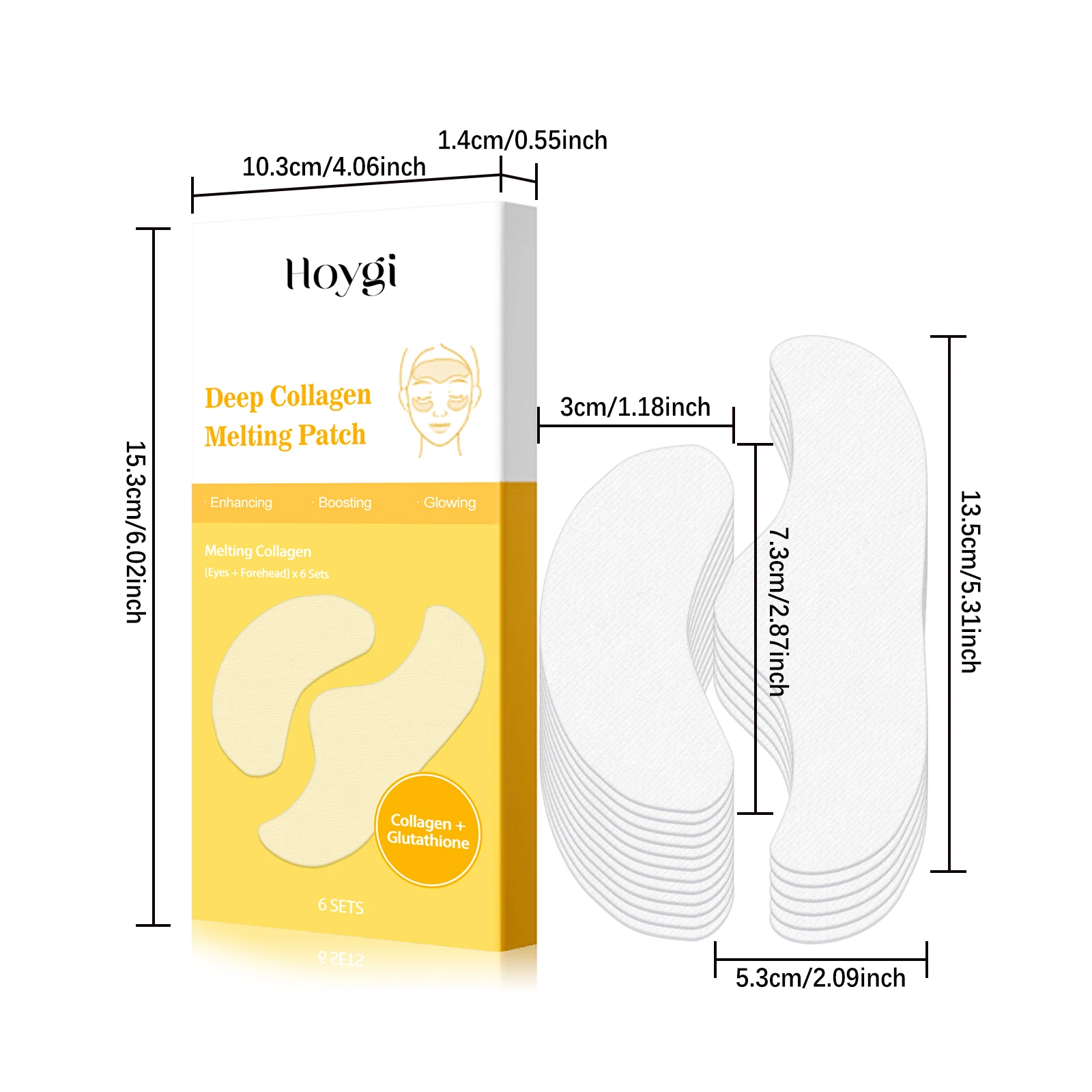 Collagen Protein Soluble Patches For Forehead And Eye Firming_voghion.com