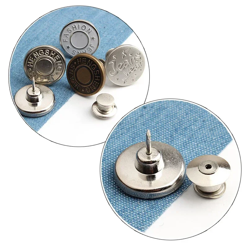 Bottone elasticizzato staccabile Clip per Jeans bottone a