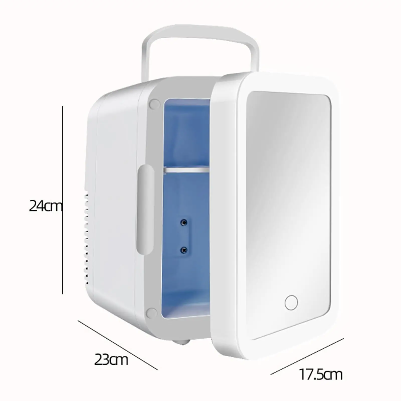 Portable Refrigerator 110V / 12V DC Cooler Portable Small Refrigerator for Food Beauty Makeup Driving Travel Dorm Room