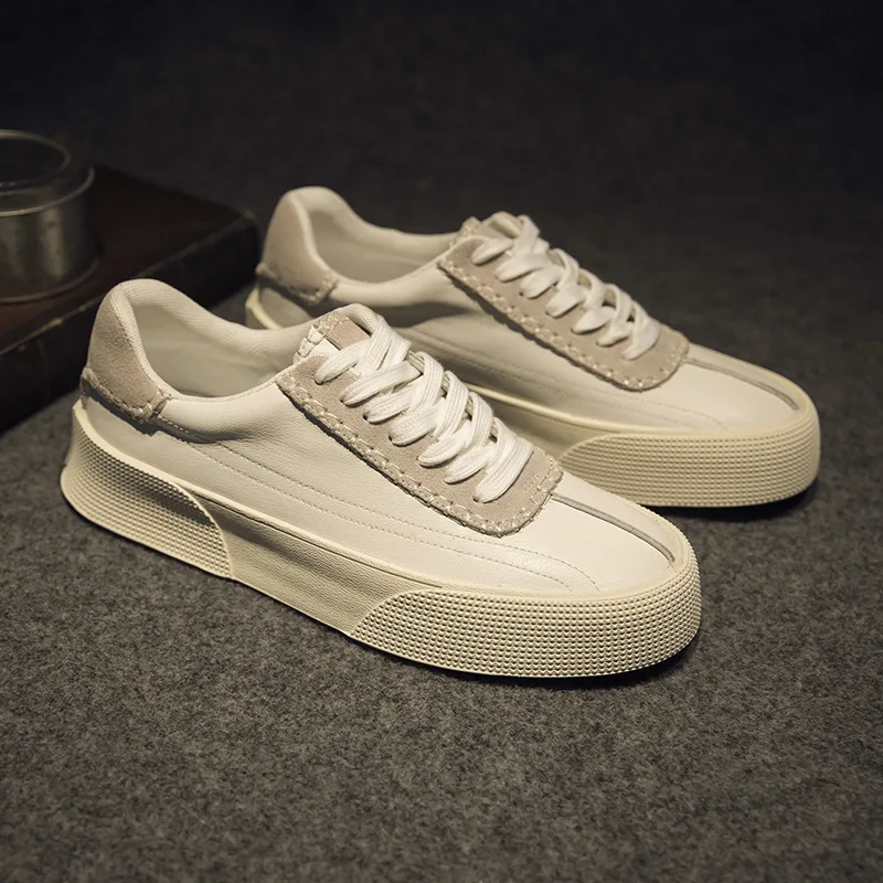

New Low-Cut Genuine Leather Men's Leisure Simple Fashionable Breathable Sneakers