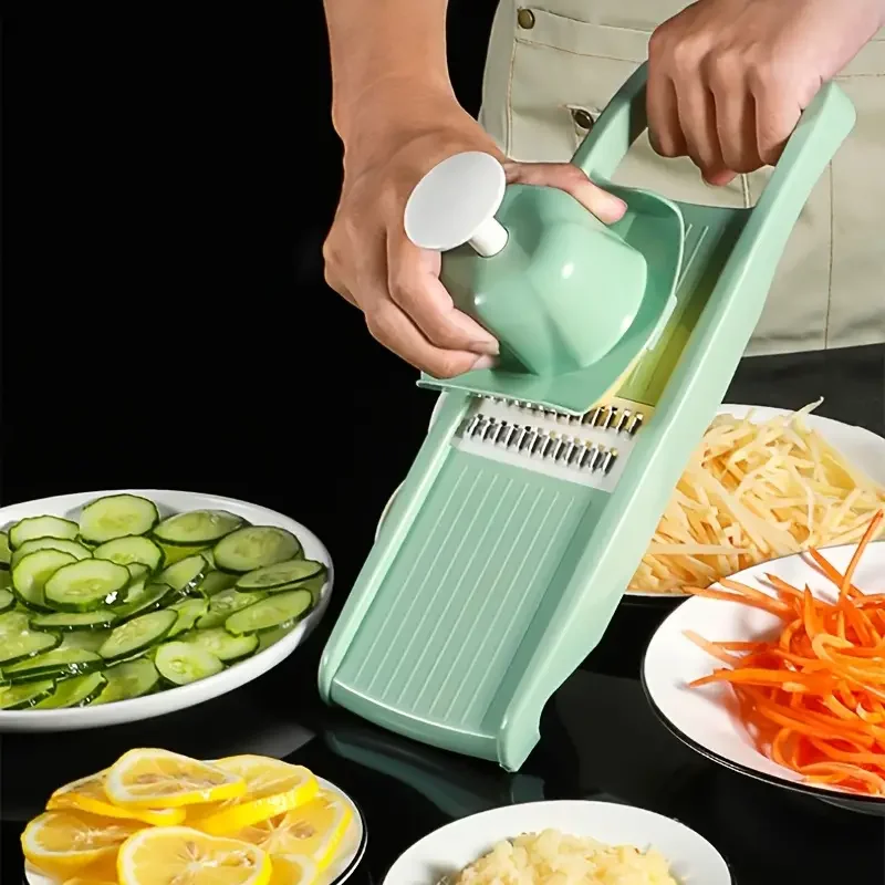 가정용 야채 절단 감자 슬라이서 슈레더, 다기능 과일 Julienne 슬라이서 강판, 손잡이가 있는 주방 도구