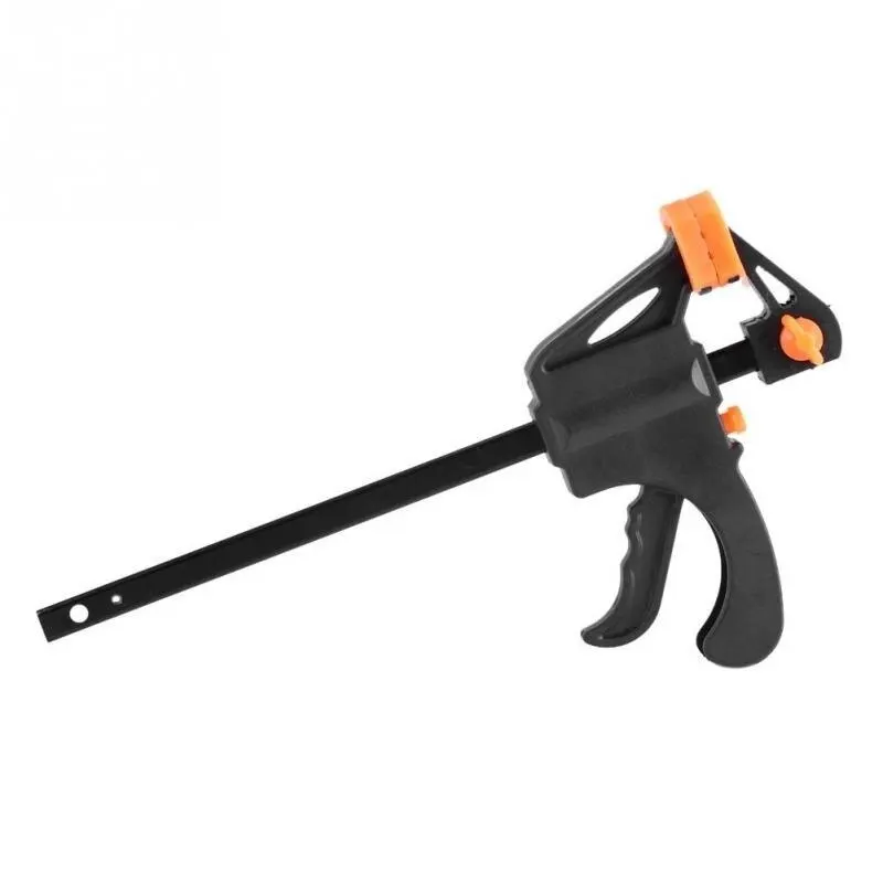 Woodworking Clamp 4' 2 Pcs Set Fixed Type Quick Ratchet Release Speed Extruded Nylon Work Bar Kit Spreader Gadgets DIY Portable