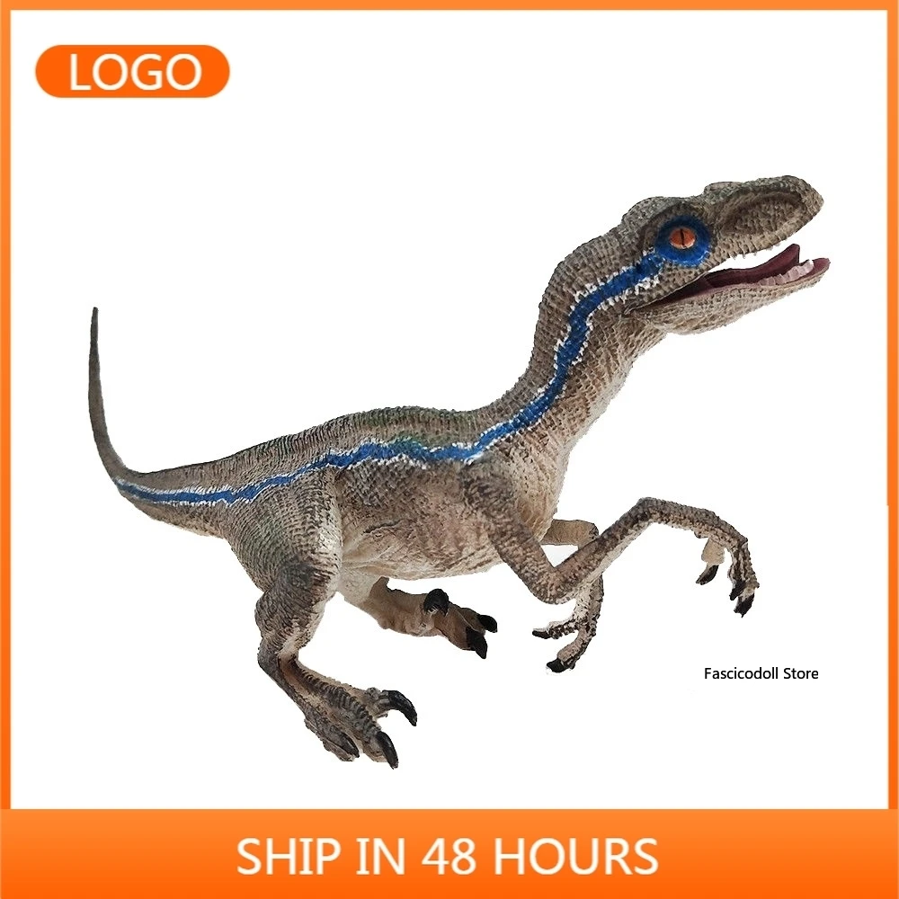 Blue Velociraptor Dinosaur Action Figure Animal Model Toy Collector 4