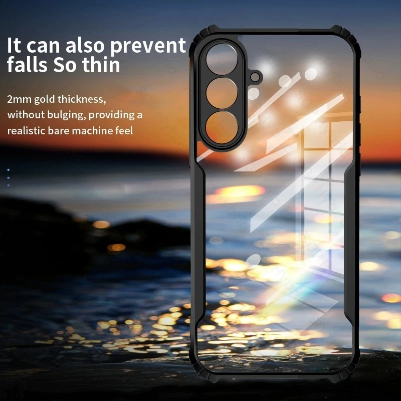 Clear Acrylic Phone Case with Magnetic Holder Ring and Protection