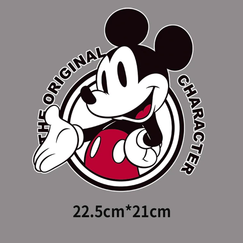 Disney Mickey Mouse Patches Clothing Heat Transfer Stickers for T-Shirt  Iron on Patches for Clothes