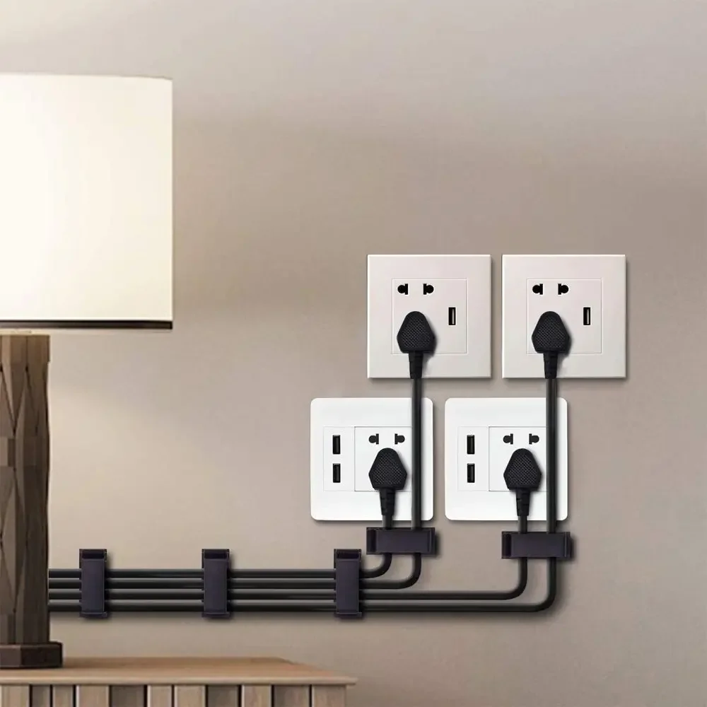 Self-adhesive Wire Holder Organizer Cable Clamp Cord Management Table Desk Storage Electrical Equipment Supplies Fixing Clip