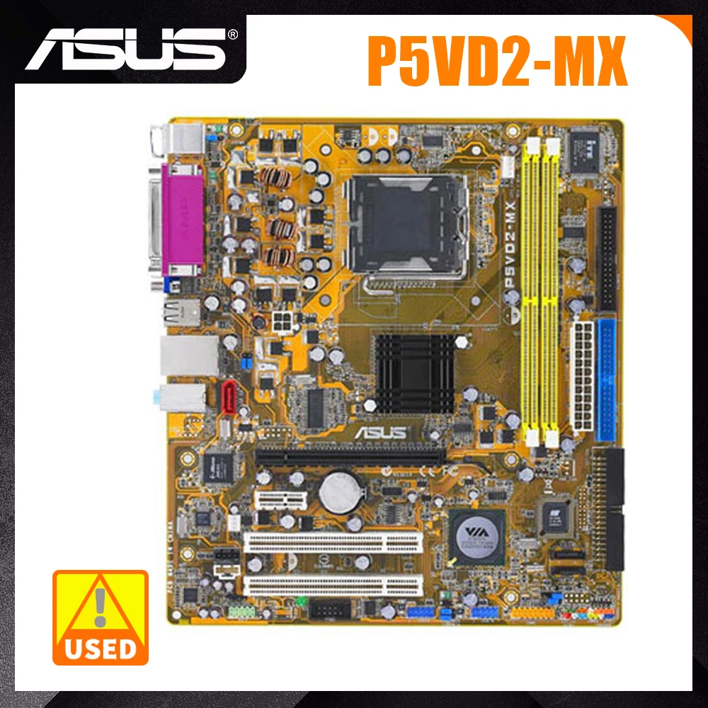 ASUS P5VD2 MX LGA 775ผ่าน P4M890 Desktop PC เมนบอร์ด DDR2 Pentium D
